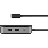 ICY BOX IB-DK408-C41, Station d'accueil Anthracite, USB-C, USB-A, HDMI, DisplayPort, RJ-45