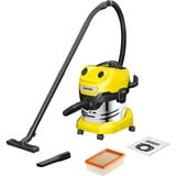 Kärcher WD 4 SV-20, Aspirateur sec/humide Jaune/en acier inoxydable
