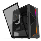 Krux Astral boîtier midi tower Noir | 1x USB-A | 2x USB-C | RGB | Verre Trempé