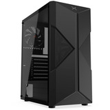 Krux Astral boîtier midi tower Noir | 1x USB-A | 2x USB-C | RGB | Verre Trempé