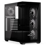 Krux EXO boîtier midi tower Noir | 2x USB-A | 1x USB-C | RGB | Verre Trempé