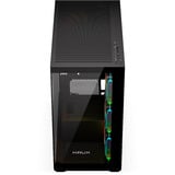 Krux EXO boîtier midi tower Noir | 2x USB-A | 1x USB-C | RGB | Verre Trempé