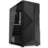 Krux  boîtier midi tower Noir | 1x USB-A | 2x USB-C | RGB | Verre Trempé