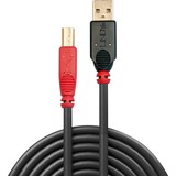 Lindy 42762 câble USB 15 m USB 2.0 USB A USB B Noir, Rouge Noir, 15 m, USB A, USB B, USB 2.0, Mâle/Mâle, Noir, Rouge