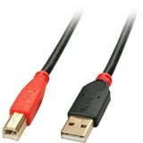 Lindy 42762 câble USB 15 m USB 2.0 USB A USB B Noir, Rouge Noir, 15 m, USB A, USB B, USB 2.0, Mâle/Mâle, Noir, Rouge