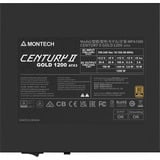 Montech CENTURY II 1200 alimentation modulaire 1200 watt Argent, 1x 12V-2x6, 6x PCIe