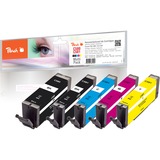 Peach PI100-356 cartouche d'encre 5 pièce(s) Compatible Rendement standard Noir, Cyan, Magenta, Jaune Rendement standard, 5 pièce(s), Multi pack