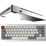 RAIJINTEK MGA-68, clavier gaming Argent, Layout DE, Hejin Magnetic Yellow