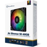 SilverStone Air Slimmer 90 ARGo ventilateur de boîtier RGB  Noir, 92 x 92 x 15 mm, PWM