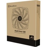 SilverStone Shark Force 160 ventilateur de boîtier Noir, 160 x 160 x 27 mm, PWM