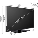 Telefunken  43" TV LED Noir
