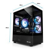 Thermaltake PC-000121-DE, PC gaming Noir/transparent