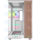Thermaltake View 380 XL WS ARGB boîtier midi tower Blanc/bois | 2x USB-A | 1x USB-C | RGB | Verre Trempé