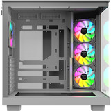 Thermaltake View 380 XL WS ARGB boîtier midi tower Blanc/bois | 2x USB-A | 1x USB-C | RGB | Verre Trempé