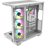 Thermaltake View 380 XL WS ARGB boîtier midi tower Blanc/bois | 2x USB-A | 1x USB-C | RGB | Verre Trempé