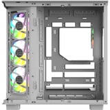 Thermaltake View 380 XL WS ARGB boîtier midi tower Blanc/bois | 2x USB-A | 1x USB-C | RGB | Verre Trempé