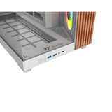 Thermaltake  boîtier midi tower Blanc/bois | 2x USB-A | 1x USB-C | RGB | Window
