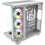 Thermaltake  boîtier midi tower Blanc/bois | 2x USB-A | 1x USB-C | RGB | Window