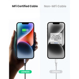 UGREEN 60759 câble de téléphone portable Noir, Argent 1 m USB C Lightning 1 m, USB C, Lightning, Noir, Argent, Mâle, Mâle