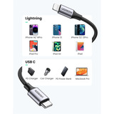 UGREEN 60759 câble de téléphone portable Noir, Argent 1 m USB C Lightning 1 m, USB C, Lightning, Noir, Argent, Mâle, Mâle