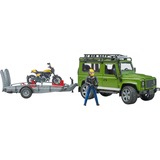 bruder Land Rover Defender Avec Remorque, Moto Scrambler Ducati Et Motard, Modèle réduit de voiture Moto Scrambler Ducati Et Motard, Land Rover, 3 an(s), Plastique, Vert