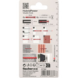 fischer Cheville à tige longue HybridPower 10x90 FUS K Rouge/gris