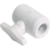 Alphacool Robinet à bille Eiszapfen 2 x G1/4 filetage intérieur, Raccord de robinet Blanc