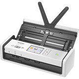 Brother ADS-1800W - Scanner sans fil, compact et portable, Scanner à feuilles Gris, compact et portable, 215,9 x 355,6 mm, 600 x 600 DPI, 1200 x 1200 DPI, 30 ppm, Scanner ADF, Blanc