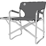 Coleman Aluminium Deck Chair with Table, Chaise Gris
