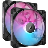 Corsair Corsair iCUE RX140 RGB Dual Kit, Ventilateur de boîtier Noir,  4 broches PWM