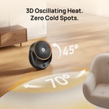 DREO Chauffage soufflant 715, Radiateur soufflant Noir