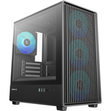 DeepCool CC350 4F boîtier midi tower Noir | 3x USB-A | RGB | Verre trempé
