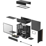 DeepCool CL660 boîtier midi tower Noir/bois | 2x USB-A | 1x USB-C | RGB | Verre Trempé
