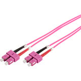 Digitus Câble de raccordement LWL, duplex, connecteur SC > SC, multimode OM4 Violet