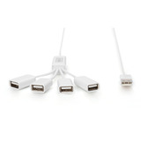 Digitus DA-70216, Hub USB Blanc