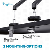 Digitus DA-90469, Support de moniteur Noir