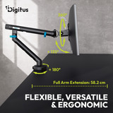 Digitus DA-90469, Support de moniteur Noir