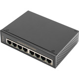 Digitus Réseau Ethernet Gigabit 8 ports, Switch Noir