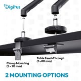 Digitus Support moniteur design simple, 35", 10 kg, Support de moniteur Noir
