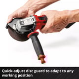 EINHELL Meuleuse d'angle sans fil Power X-Change TE-AG 18/115-2 Li - Solo, 18 Volts Rouge/Noir