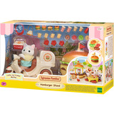 EPOCH Sylvanian Families - Stand mobile de hamburgers avec figurine, Jouets de construction 