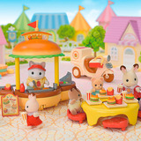 EPOCH Sylvanian Families - Stand mobile de hamburgers avec figurine, Jouets de construction 