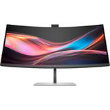 HP Series 7 Pro Écran de conférence WQHD 34 pouces - 734pm 34" Moniteur UltraWide incurvé  Noir/Argent, 86,4 cm (34"), 3440 x 1440 pixels, Wide Quad HD, LCD, 5 ms, Noir, Argent