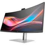 HP Series 7 Pro Écran de conférence WQHD 34 pouces - 734pm 34" Moniteur UltraWide incurvé  Noir/Argent, 86,4 cm (34"), 3440 x 1440 pixels, Wide Quad HD, LCD, 5 ms, Noir, Argent
