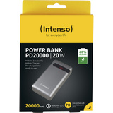 Intenso PD20000 Power Delivery Lithium Polymère (LiPo) 20000 mAh Anthracite, Powerbank Gris, 20000 mAh, Lithium Polymère (LiPo), Quick Charge 3.0, Anthracite