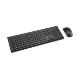 Kensington KM150 EQ Kit clavier + souris sans fil, set de bureau Noir, Layout DE, Membrane, Sans fil, RF sans fil, Clavier à membrane, QWERTZ, Noir, Souris incluse