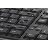Kensington KM150 EQ Kit clavier + souris sans fil, set de bureau Noir, Layout DE, Membrane, Sans fil, RF sans fil, Clavier à membrane, QWERTZ, Noir, Souris incluse