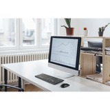 Kensington KM150 EQ Kit clavier + souris sans fil, set de bureau Noir, Layout DE, Membrane, Sans fil, RF sans fil, Clavier à membrane, QWERTZ, Noir, Souris incluse