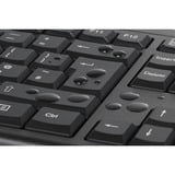 Kensington KM150 EQ Kit clavier + souris sans fil set de bureau Noir, Layout DE (QWERTZ), Membrane, 100%, Taille réelle (100 %)