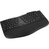 Kensington Pro Fit Ergo KB675 EQClavier compact rechargeable Noir, Layout DE, Sans clé (80 - 87%), Avec fil &sans fil, USB + RF Wireless + Bluetooth, Clavier à membrane, AZERTY, Noir
